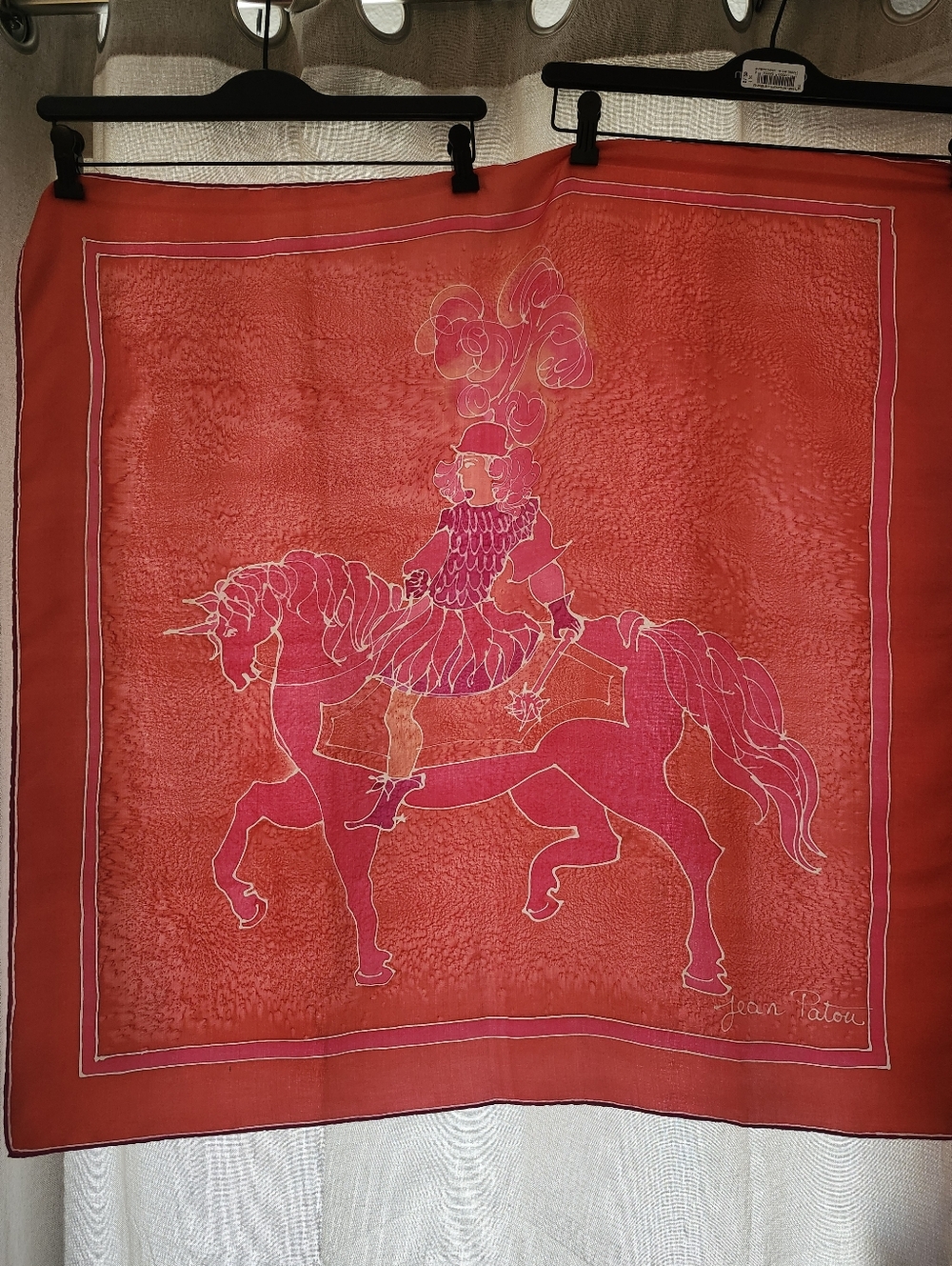 1960's Jean Patou Vintage Silk Scarf